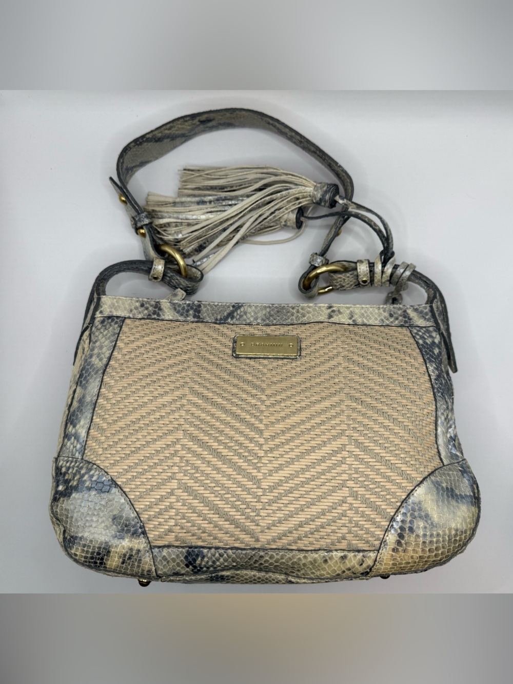 Brahmin Sonia in Pearl Gallerie Raffia